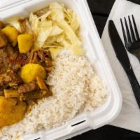 Curried Goat Dinner Special · 