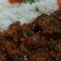 Langston'S Caponata · Mixed vegetables in red tomato sauce with basmati rice.