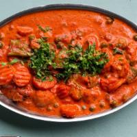 Vegetable Masala · Mixed vegetables cooked with onion, ginger, fresh tomatoes and butter gravy.