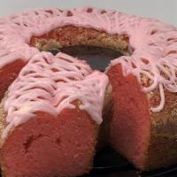 Strawberry Cream Cake · Strawberry bundt cake with homemade taste and flavor.