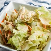 House Salad · Served with homemade ginger dressing