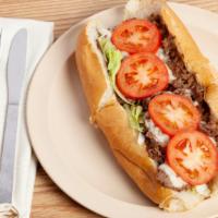 Cheese Steak Hoagie · Steak, Cheese, Lettuce & Tomato (raw onions upon request)