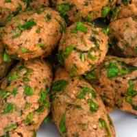 Red Lentil Balls · with parsley, green onions and herbs  (2 pieces, served with lettuce)