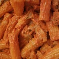 Rigatoni With Eggplant · Fresh chunks of eggplant in a marinara sauce sauteed in a garlic and extra virgin olive oil.