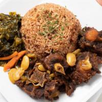 Oxtails · Mild Jamaican Oxtails, served with Rice/Beans and your choice of one side