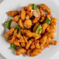Sweet And Sour Chicken · Served with choice of rice.