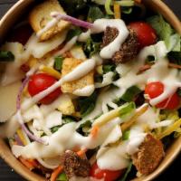 Build Your Own Salads · Choice of greens, one cheese, six veggies. Add toppings for an additional price. Serves two ...