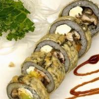 Dancing Eel Roll · BBQ Eel, Avocado, Cream Cheese Roll with Sushi Rice. Lightly Tempura Fried, Unagi Mayo Sauce