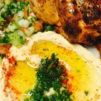 Chicken Tikka Plate · Grilled cornish hen marinated in garlic, lemon juice, and Mediterranean spices then grilled ...