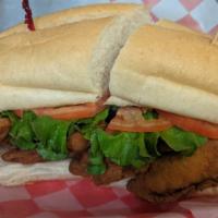 Super Chicken Sandwich · 4-5 fried chicken tenders on a hoagie roll - add lettuce and tomato at no charge!