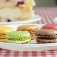 Macarons · A small pastry made with almond flour, and various fillings.