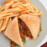 Blt Sandwich · Bacon, lettuce, tomato or sourdough BLT with basil mayo.