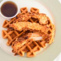 Chicken & Waffles · Popular. 11.2-ounce two pieces of fried chicken served with two Belgian waffles comes with h...
