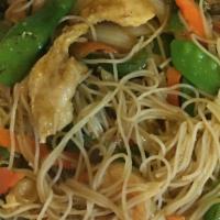 Singapore Noodles · Shrimp, chicken, and beef sautéed with vegetables and rice noodles. Served in your choice of...