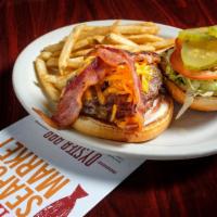 Black Angus Cheeseburger · Angus burger grilled the way you like it with cheddar cheese.