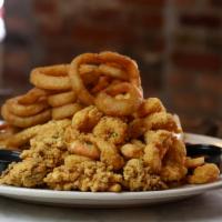 Combo Platter · Gulf shrimp and Southern fried fish.