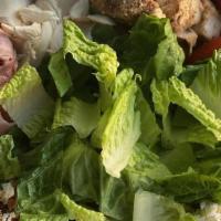 Chef Salad · romaine, turkey, chicken, ham, egg, bacon, avocado, feta, cherry tomato