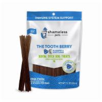 Shameless Pets The Tooth Berry Dental Sticks Dog Treats · MADE IN THE USA with upcycled ingredients
7.62 OZ BAG
Sticks are not very hard. Perfect for ...