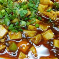 Mapo Spicy Tofu(麻婆豆腐) · Veggie, no meat. Extra spicy.