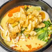 Chicken Curry Ramen · Consuming undercooked eggs may increase your risk of foodborne illness.