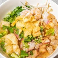 Bangkok Ramen · With shrimp and BBQ pork (contains peanuts)