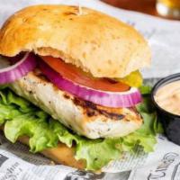 Mahi Mahi Filet Sandwich  · Grilled or blackened wild white fish filet dressed to order with our housemade red pepper ai...