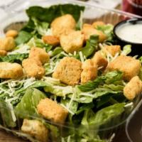 Caesar Salad · Chopped romaine with shredded parmesan, garlic croutons and house Caesar dressing.