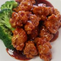 General Tso'S Chicken · Chunks of boneless chicken, lightly breaded, deep fried and sauteed with dried red pepper. S...