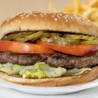 Little Mo'S Burger Sandwich (1/4 Lb) · Served with mustard, mayonnaise, ketchup, pickles, lettuce, tomatoes, and onions.