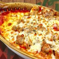 Lasagna · Layers of sausage, beef, onions, cottage cheese, Romano cheese, Italian sausage and Mozzarel...