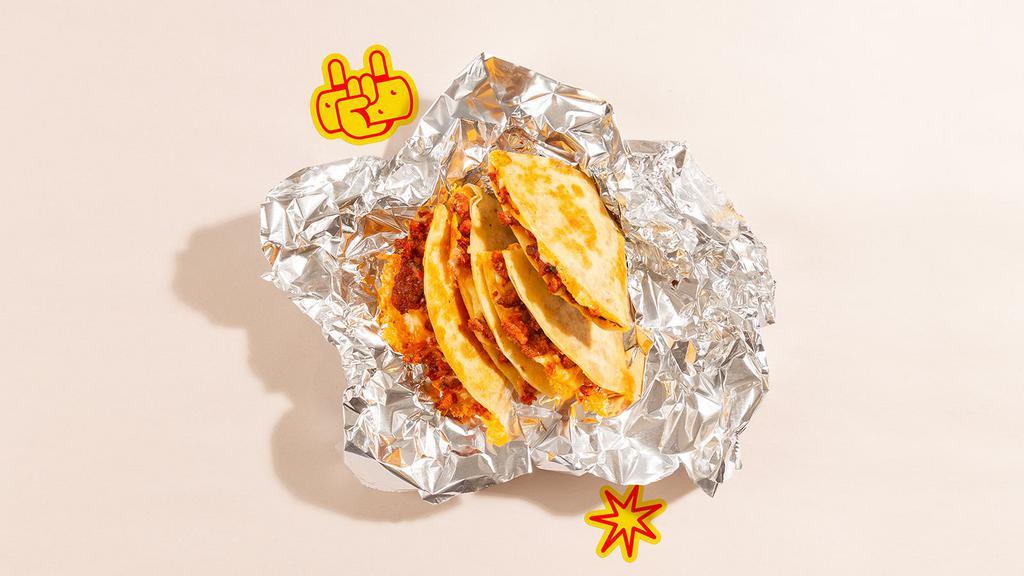 Meaty Bam! Quesadilla · Quesadilla with cheese and your choice of meat, with side sour cream and salsa.