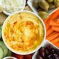 Hummus Plate · Labneh, crisp pita, veggies