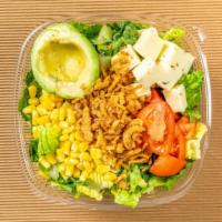 Southwestern · Romaine avocado, corn, fried onion, pepper jack cheese, tomato. Suggested dressing: chipotle...