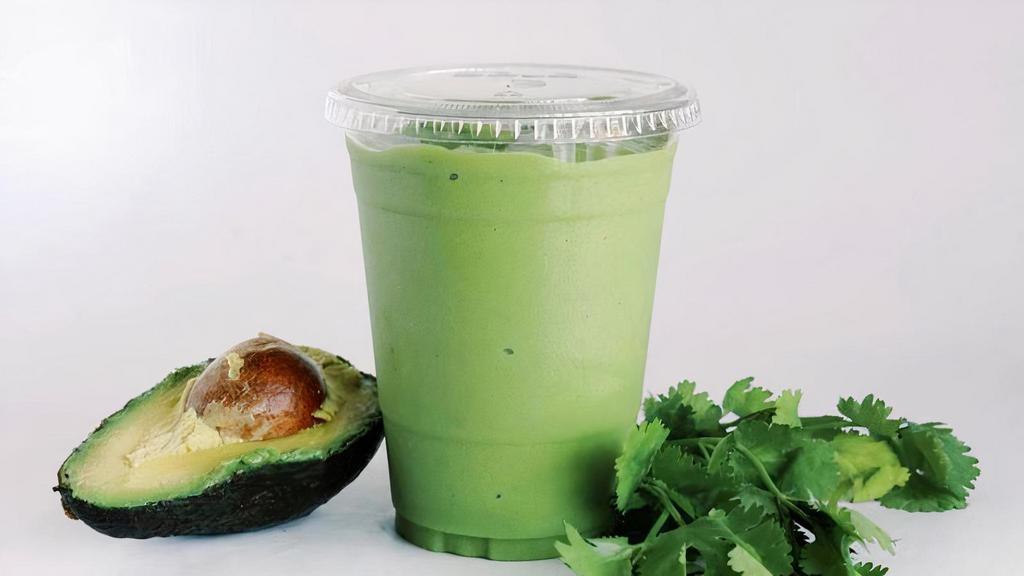 Spicy Green · Pineapple, mango, jalapeno, cilantro, cucumber, spinach, and housemade coconut milk.
Suggested add-on: avocado, collagen protein or pea protein