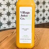 Eternal Sunshine · Cold pressed orange juice, turmeric + organic ginger