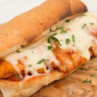 Chicken Parm (Large) · Provolone and marinara.