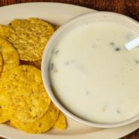 Cheese Dip · Comes with chips (we do not have salsa).