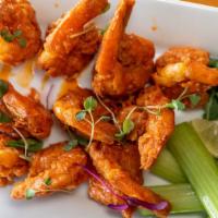 Buffalo Shrimp · Jumbo shrimp lightly seasoned and fried. Tossed with Just George's mild sauce or Bang Bang s...