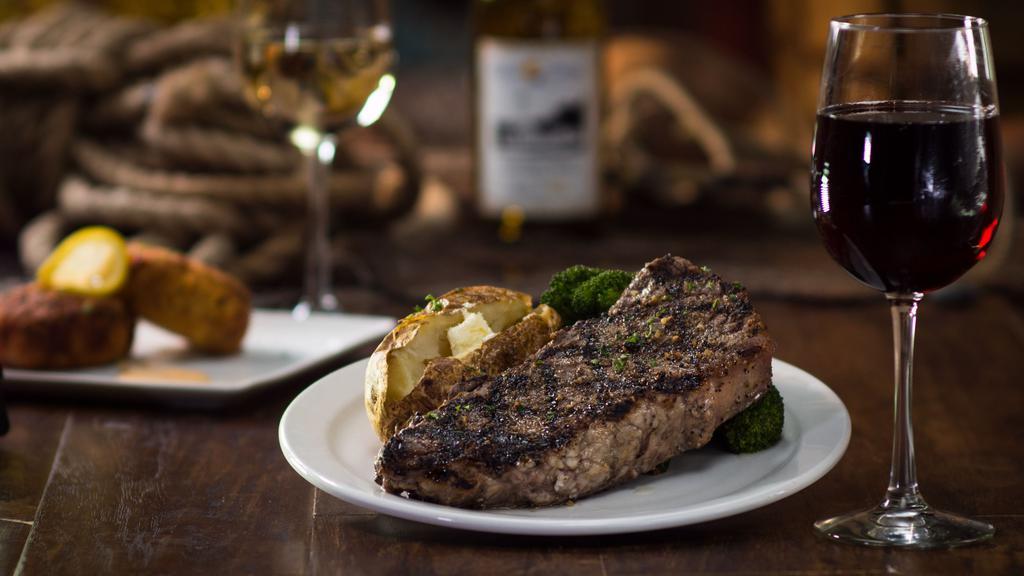 Delmonico · 16 oz. aged choice Chicago beef, fire-grilled just the way you like it. Served with sautéed broccoli and way potatoes add sautéed mushrooms and onions extra cost.
