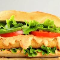 Fish Sandwich · Lettuce, tomato, quick meal seafood sauce.
