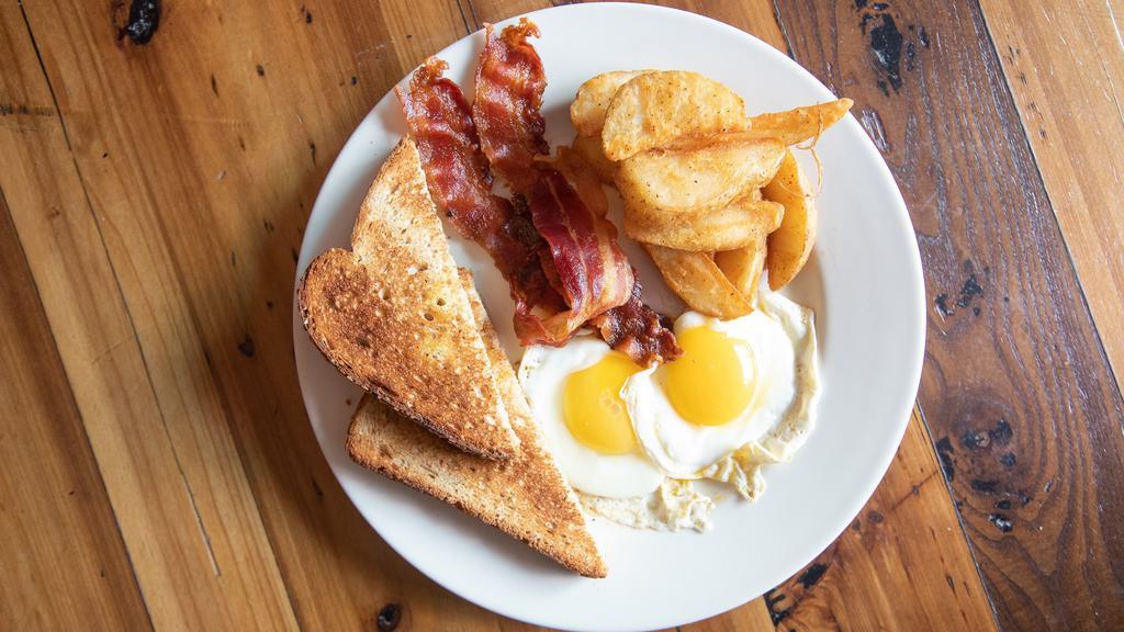 Good Morning New Orleans · Two eggs your way, applewood bacon, breakfast potatoes, whole wheat toast