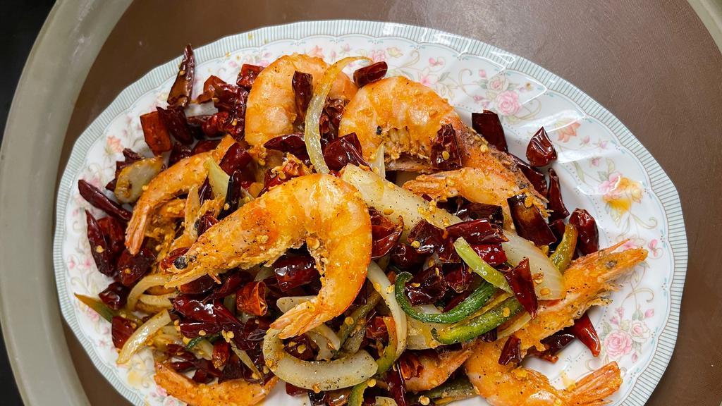 Dry Fried Spicy Shrimp · 