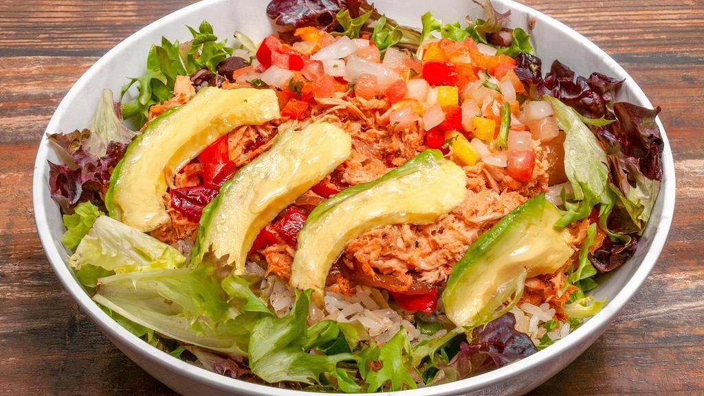 Byo Bowl · NOTE: Unless otherwise noted, all bowls come with a base of Organic greens, basmati rice AND Organic black beans...<br /><br />+ Your choice of 1 protein<br /><br />+ Your choice of 2 toppings<br /><br />(Everything's GF)