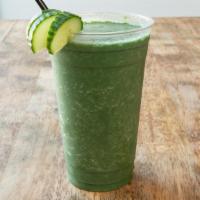Power Green Smoothie · Spinach, almond milk, banana, strawberry, pineapple, pea protein, peanut butter powder, turm...