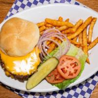 Biergarten Burger · Our Biergarten Burger is one of the best in Nashville. Two fresh burger patties cooked to or...