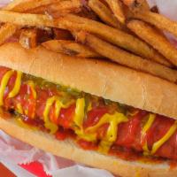 Foster'S Famous Grilled 1/4 Lb Hot Dog · 