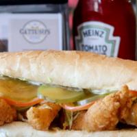 Fried Fish Po-Boy · Fried fish served on French bread