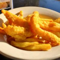 Kid'S Fried Fish Basket · Served with fries.