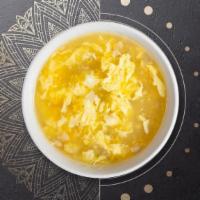 Egg Drop Dead Soup · Classic velvety broth with beaten eggs.