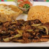 Chori Pollo · Grilled Chicken Breast Marinated Overnight / Grilled Chorizo (Mexican Sausage) / Smothered W...